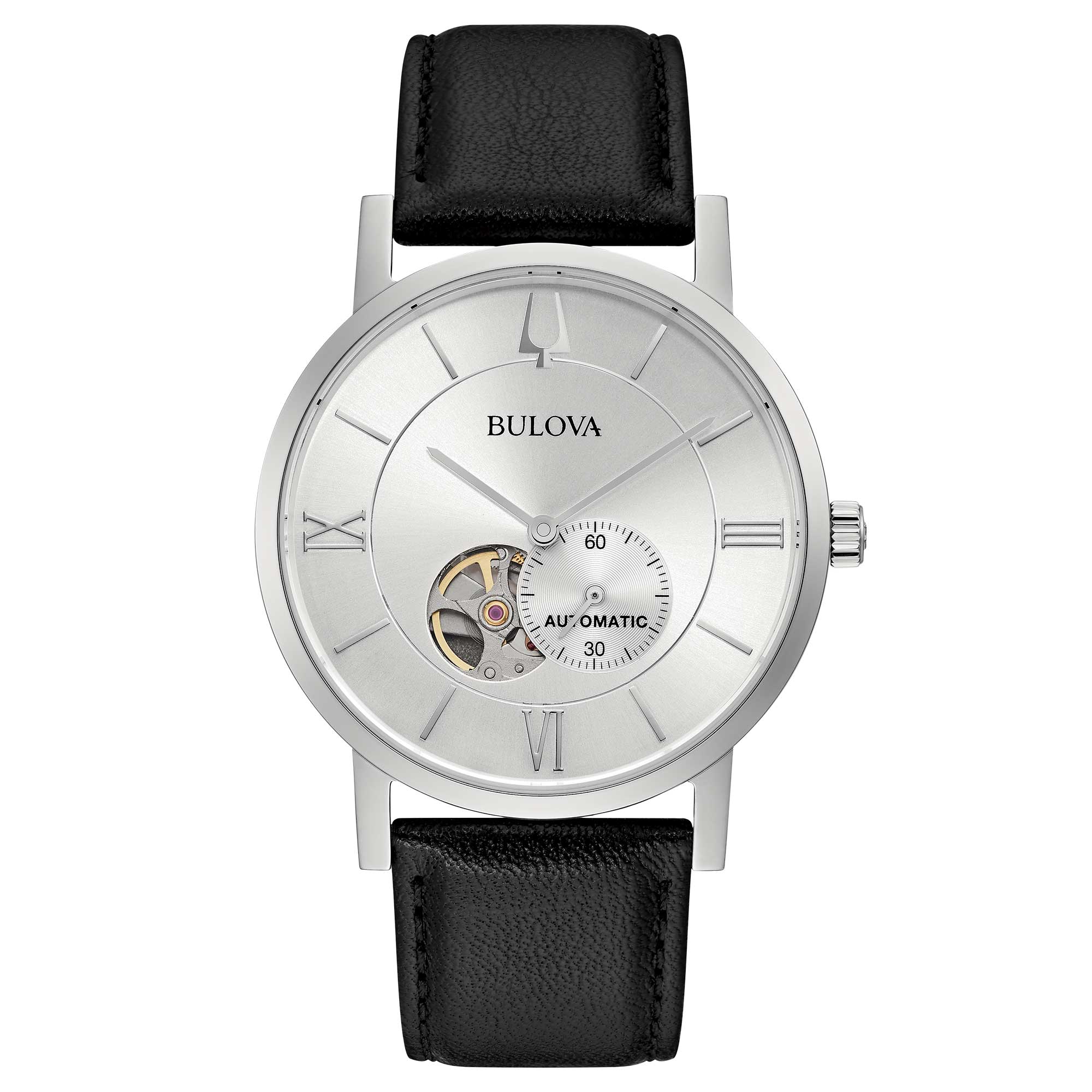 Orologio Bulova Clipper Open Automatic Silver Leather