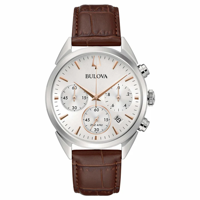 Orologio Bulova High Precision Chrono Silver Leather