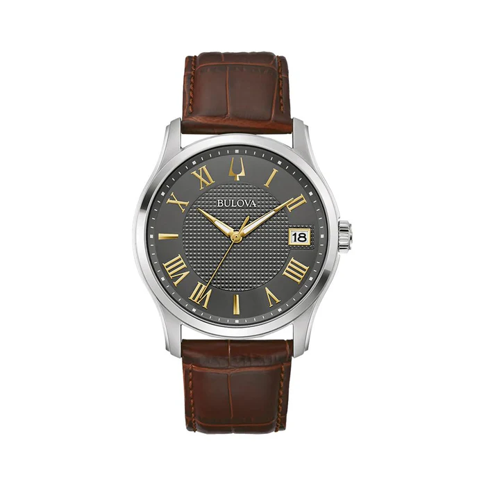 Orologio Bulova Wilton Grey/Gold Leather