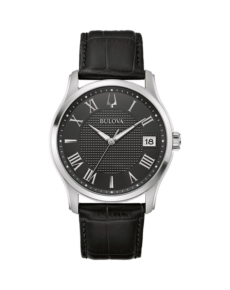 Orologio Bulova Wilton Black Leather