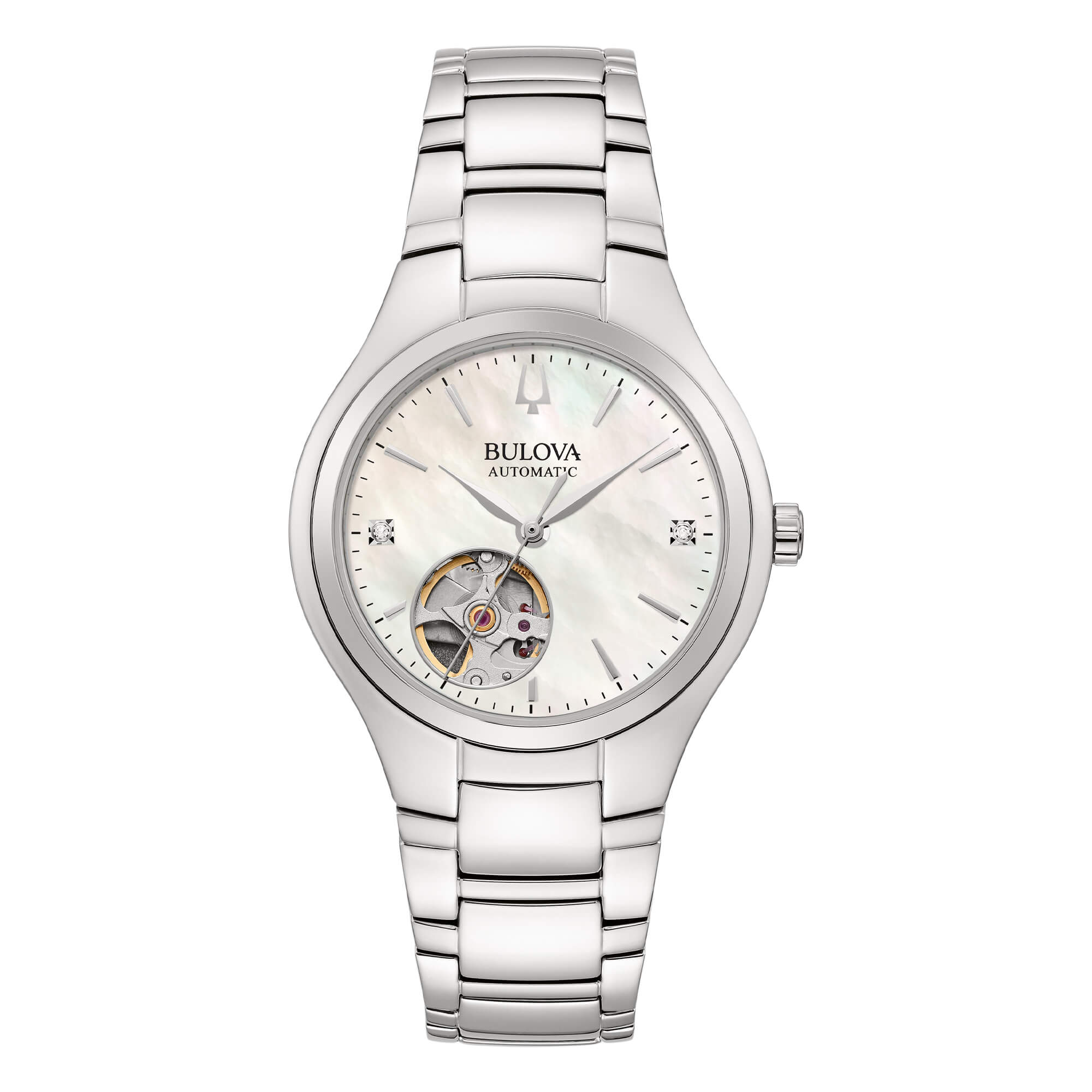 Orologio Bulova Classic Lady Automatic Open Heart Madreperla e Diamanti