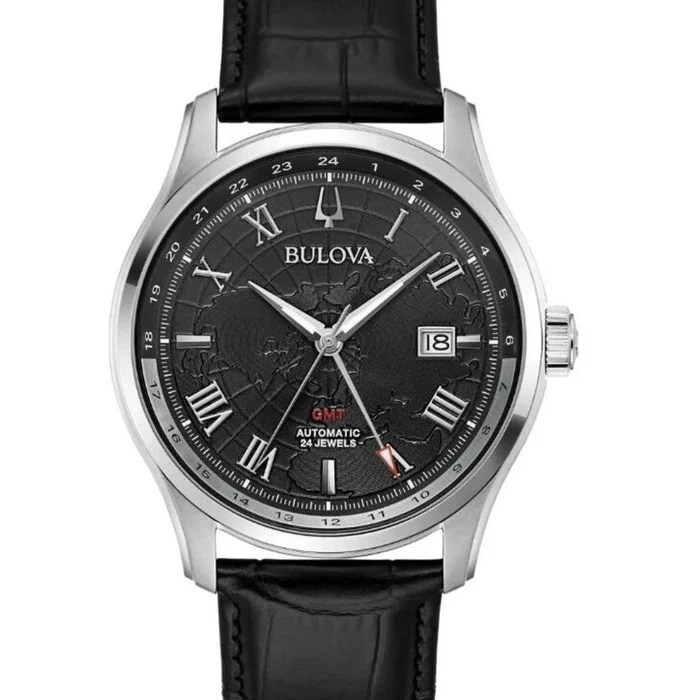 Orologio Bulova Classic Wilton GMT Automatic Black Leather