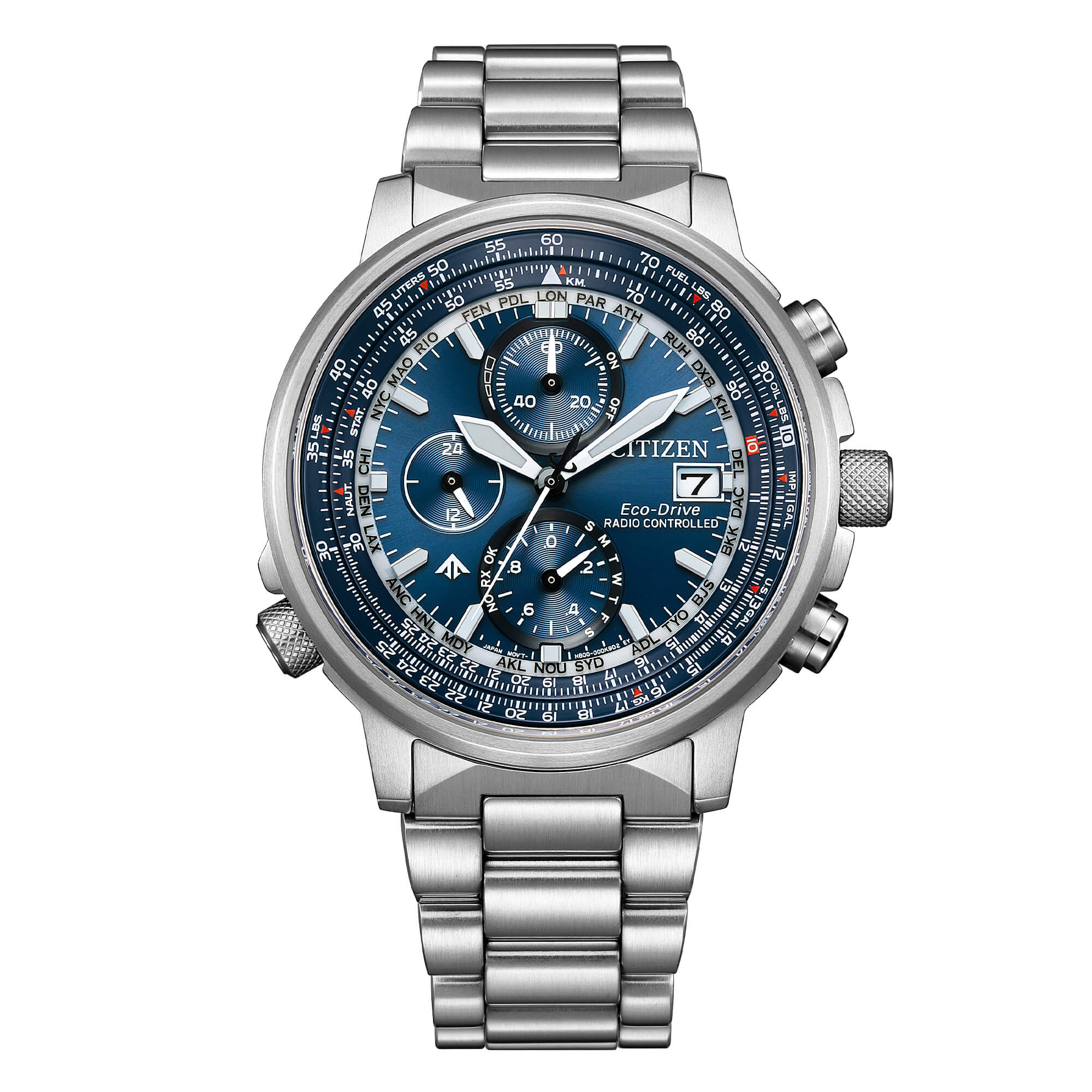 Orologio Citizen Crono Pilot Radiocontrollato Blu