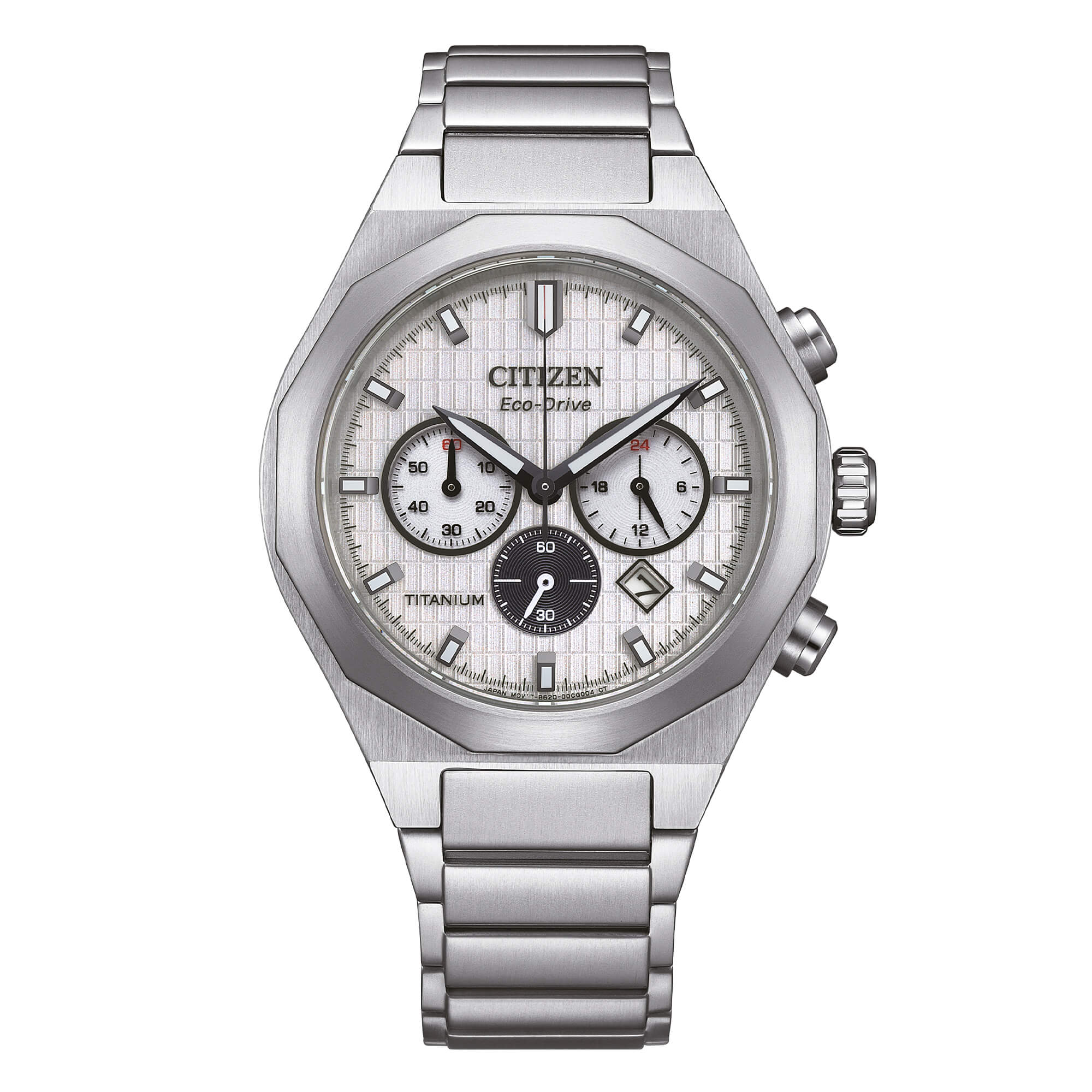 Orologio Citizen Zenshin Senkei Crono Super Titanio Bianco 