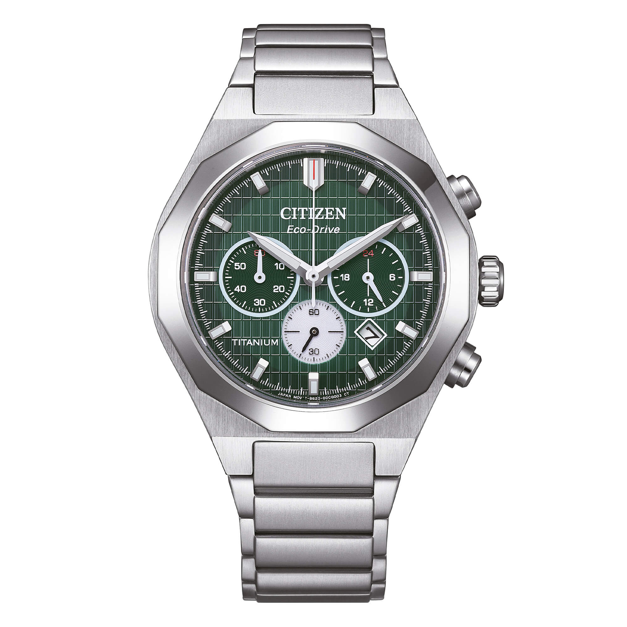 Orologio Citizen Zenshin Senkei Crono Super Titanio Verde 