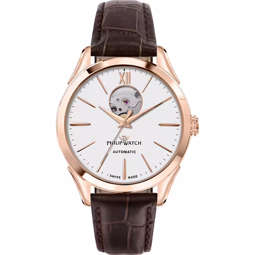 Orologio Philip Watch Roma Automatic Open Heart Rose Gold