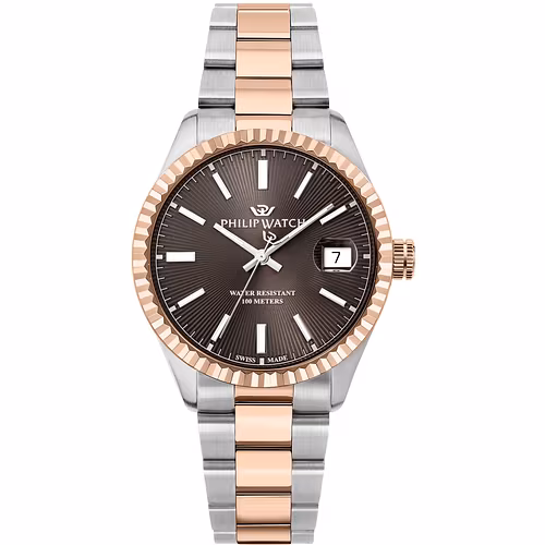 Orologio Philip Watch Caribe Urban Bicolor Rose Gold Chocolate