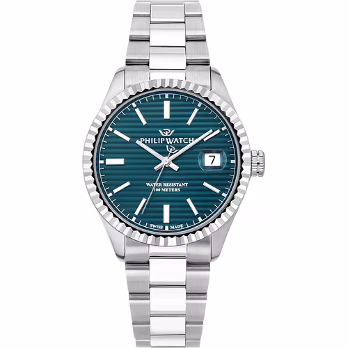 Orologio Philip Watch Caribe Urban Steel & Green Textured