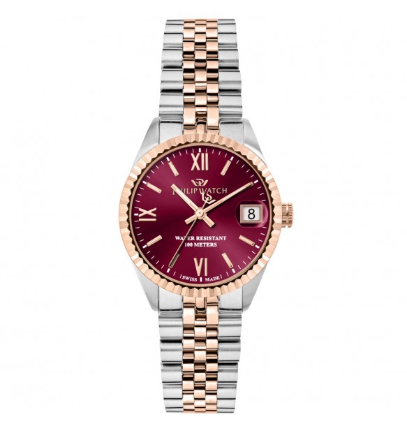 Orologio Philip Watch Caribe Lady Bicolore Bordeaux