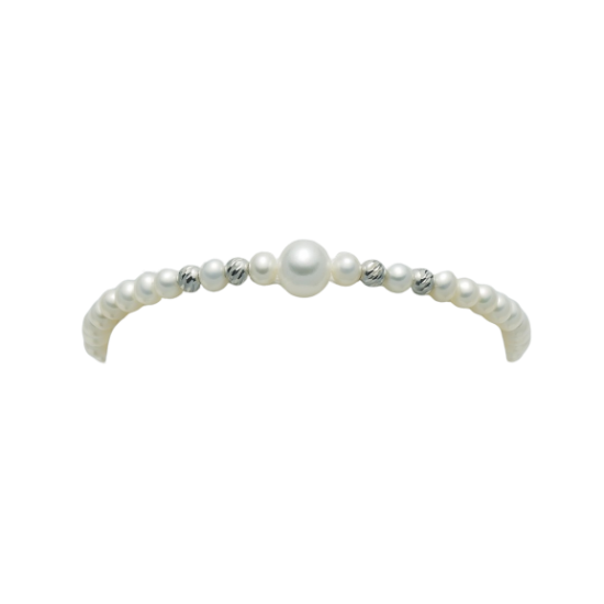 Bracciale Perle Miluna 4/4,5 Oro Bianco