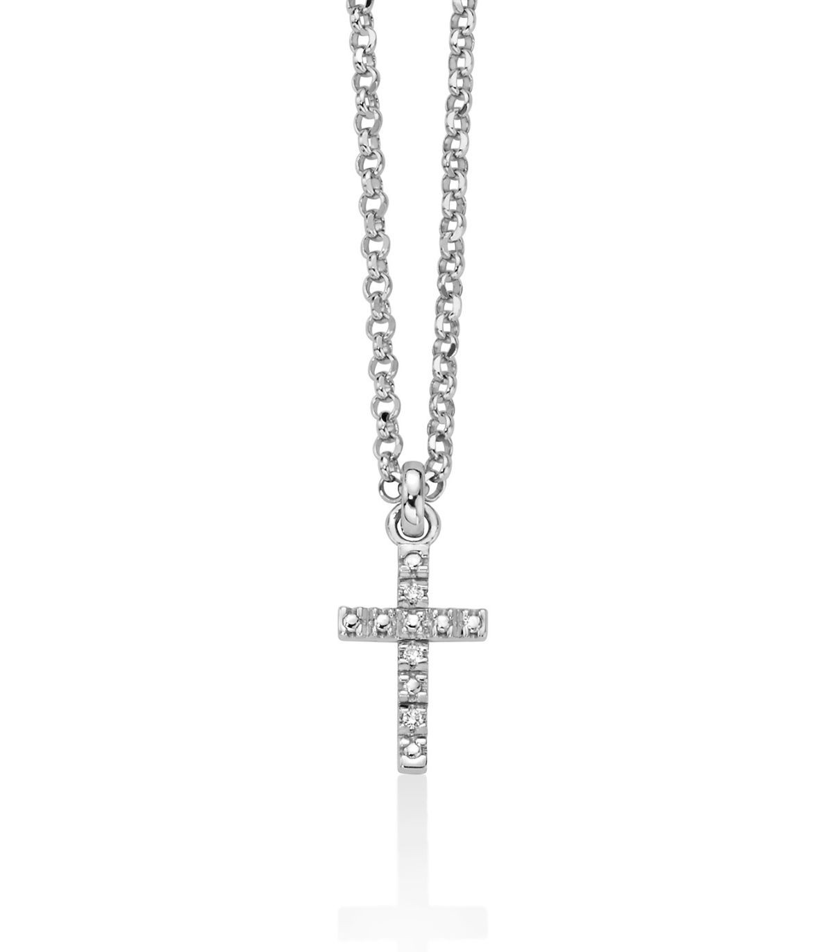 Collana MILUNA con Croce e Diamanti CLD4467