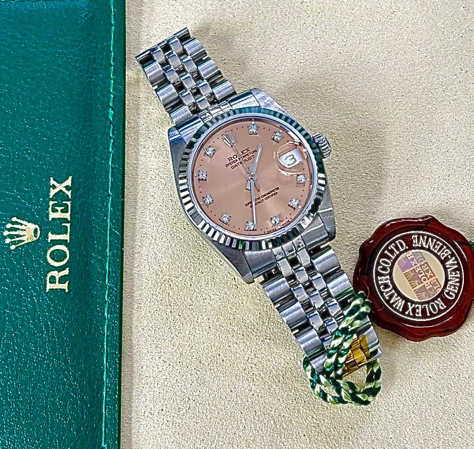 Rolex Lady Pink Salmon con Diamanti